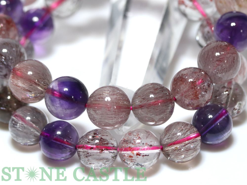 ☆高品質☆【ブレスレット】スーパーセブン (6A) (約11.5〜12mm) (ケース付)【パワーストーン 天然石 アクセサリー レディース メンズ】