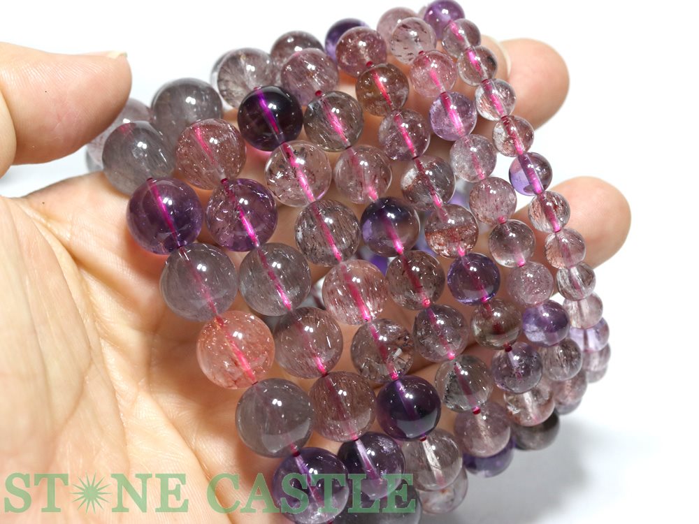 ☆高品質☆【ブレスレット】スーパーセブン (6A) (約11.5〜12mm) (ケース付)【パワーストーン 天然石 アクセサリー レディース メンズ】