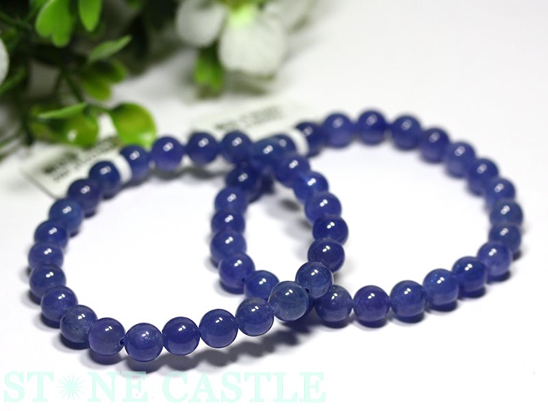 ☆高品質☆【ブレスレット】タンザナイト (4A) (約6.5〜7mm) (ケース付)【パワーストーン 天然石 アクセサリー レディース メンズ】
