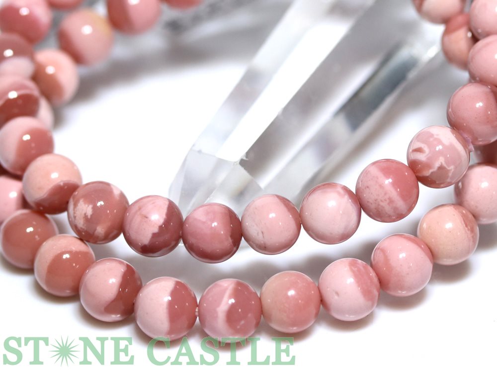 ☆高品質☆【ブレスレット】桜ピンクオパール 聚宝盆 (ペルー産) (約7.5～8mm) 【パワーストーン 天然石 アクセサリー レディース メンズ】 compass668-10490482 パワーストーン 石流通センター サンプル画像2