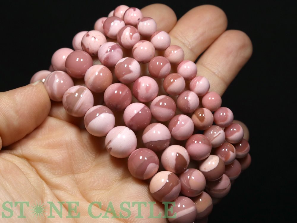 ☆高品質☆【ブレスレット】桜ピンクオパール 聚宝盆 (ペルー産) (約7.5～8mm) 【パワーストーン 天然石 アクセサリー レディース メンズ】 compass668-10490482 パワーストーン 石流通センター サンプル画像3