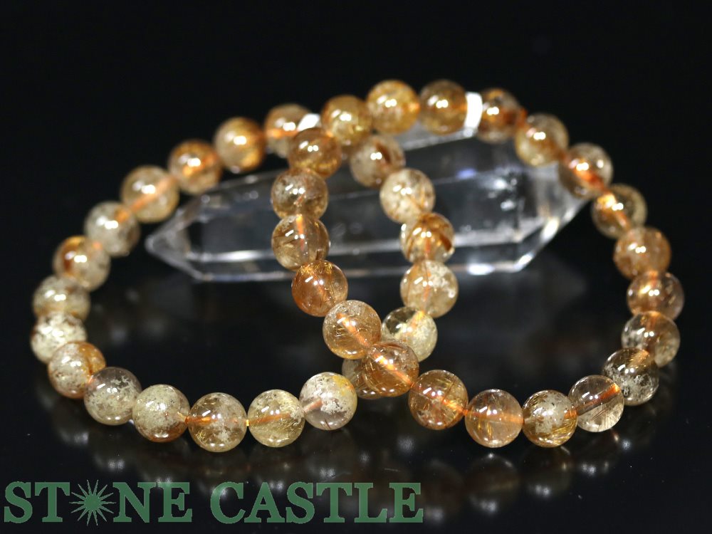 ☆高品質☆【ブレスレット】オレンジルチルガーデン 聚宝盆 (約9.5～10mm) 【パワーストーン 天然石 アクセサリー レディース メンズ】