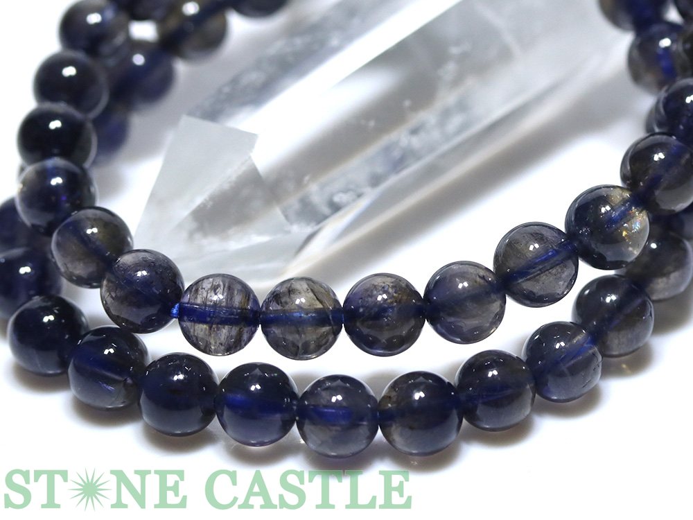 ☆高品質☆【ブレスレット】アイオライト (7A) (約7〜7.5mm)【パワーストーン 天然石 アクセサリー レディース メンズ】