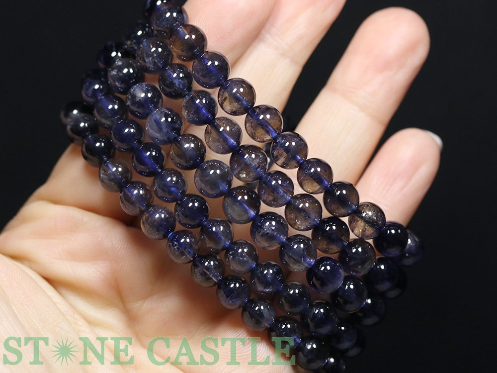 ☆高品質☆【ブレスレット】アイオライト (7A) (約7〜7.5mm)【パワーストーン 天然石 アクセサリー レディース メンズ】