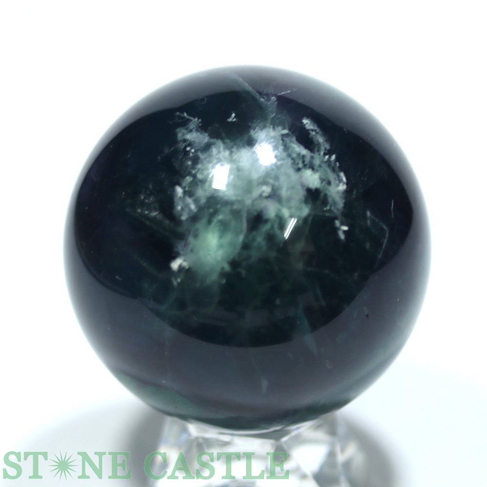 ☆一点物☆【置き石】丸玉 フローライト 約53mm No.36【パワーストーン 天然石 アク...