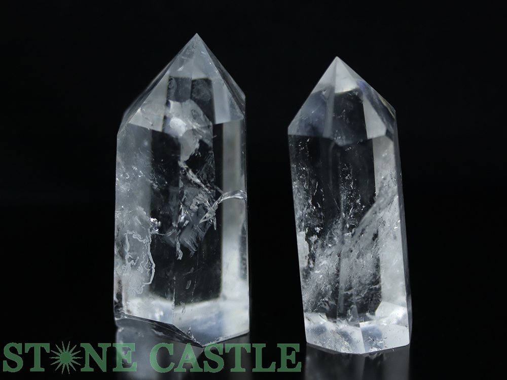 ☆一点物☆【置き石】ポイント型 水晶 (EX) (2本セット) No.46【パワーストーン 天然...
