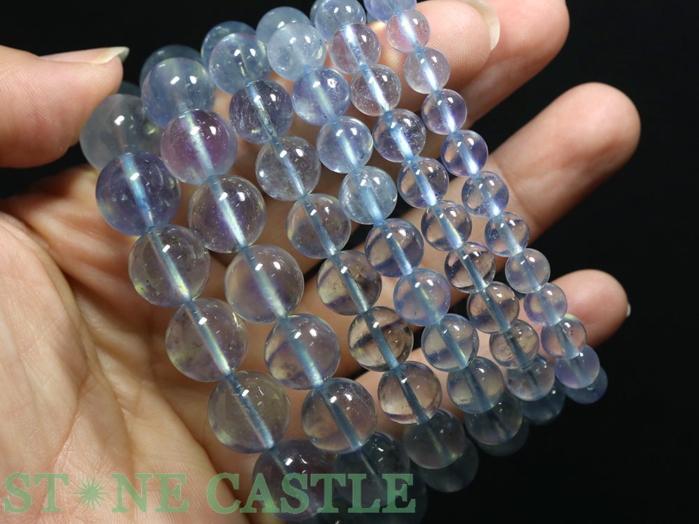 ☆高品質☆【ブレスレット】カラーチェンジアクアマリン (3A) (約7〜7.5mm)【パワーストーン 天然石 アクセサリー レディース メンズ】