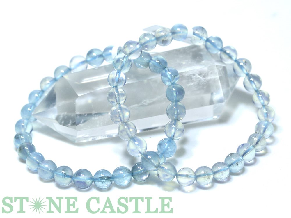 乐天商城 - ☆高品質☆【ブレスレット】カラーチェンジアクアマリン (3A) (約7.5〜8mm)【パワーストーン 天然石 アクセサリー レディース メンズ】