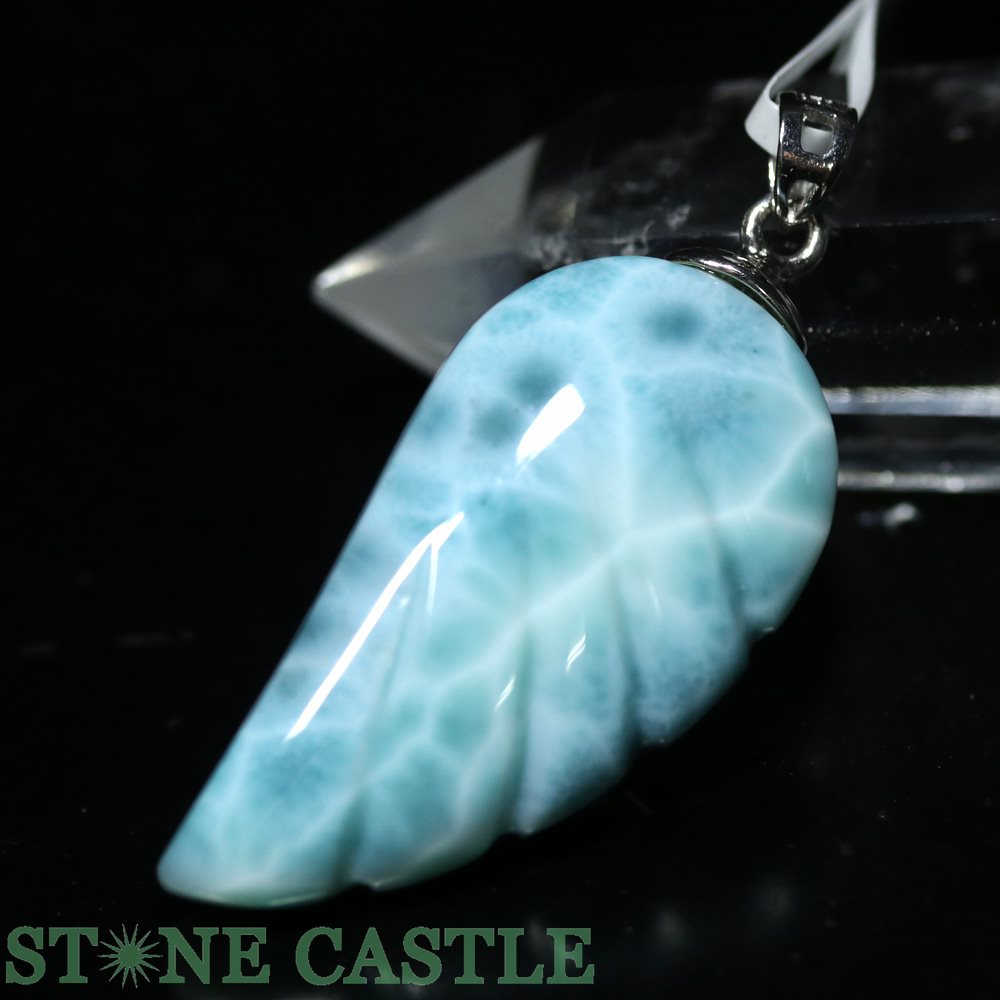 ☆一点物☆【ペンダント】ラリマー (5A) 天使の羽 No.40【パワーストーン 天然石 アクセサリー レディース メンズ】