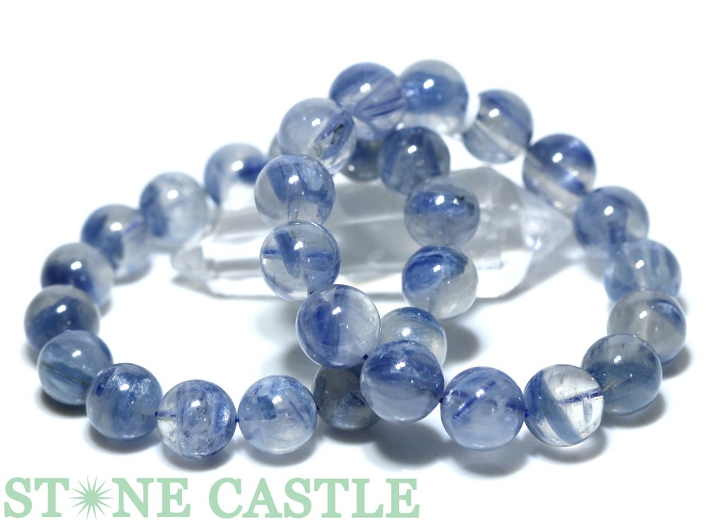 ☆高品質☆【ブレスレット】ヒマラヤカイヤナイトインクォーツ (5A) (ヒマラヤネパール産) (約14〜14.5mm) (ケース付)【パワーストーン 天然石 ア...