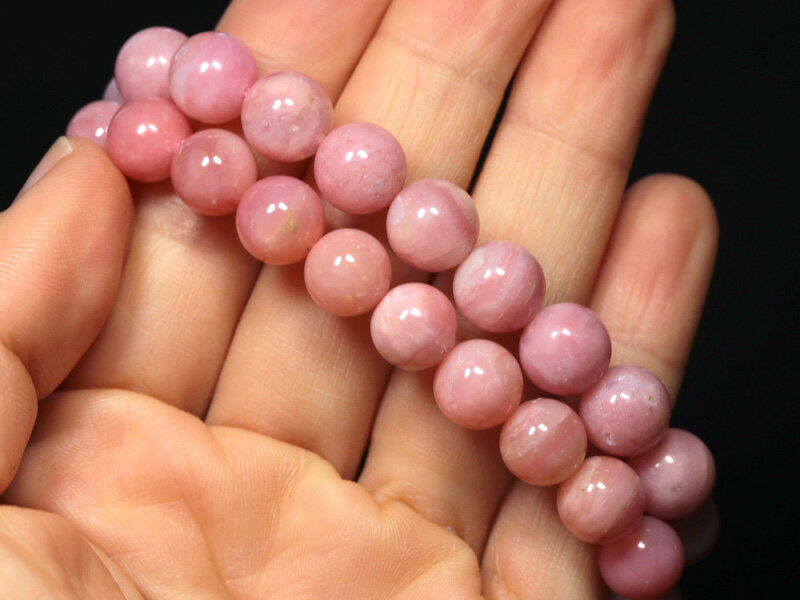 ☆高品質☆【ブレスレット】ピンクオパール (5A) (約10.5～11mm) (ケース付)【パワーストーン 天然石 アクセサリー レディース メンズ】