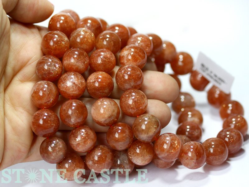 ☆高品質☆【ブレスレット】サンストーン(3A) (約13.5～14mm)【パワーストーン 天然石 アクセサリー レディース メンズ】