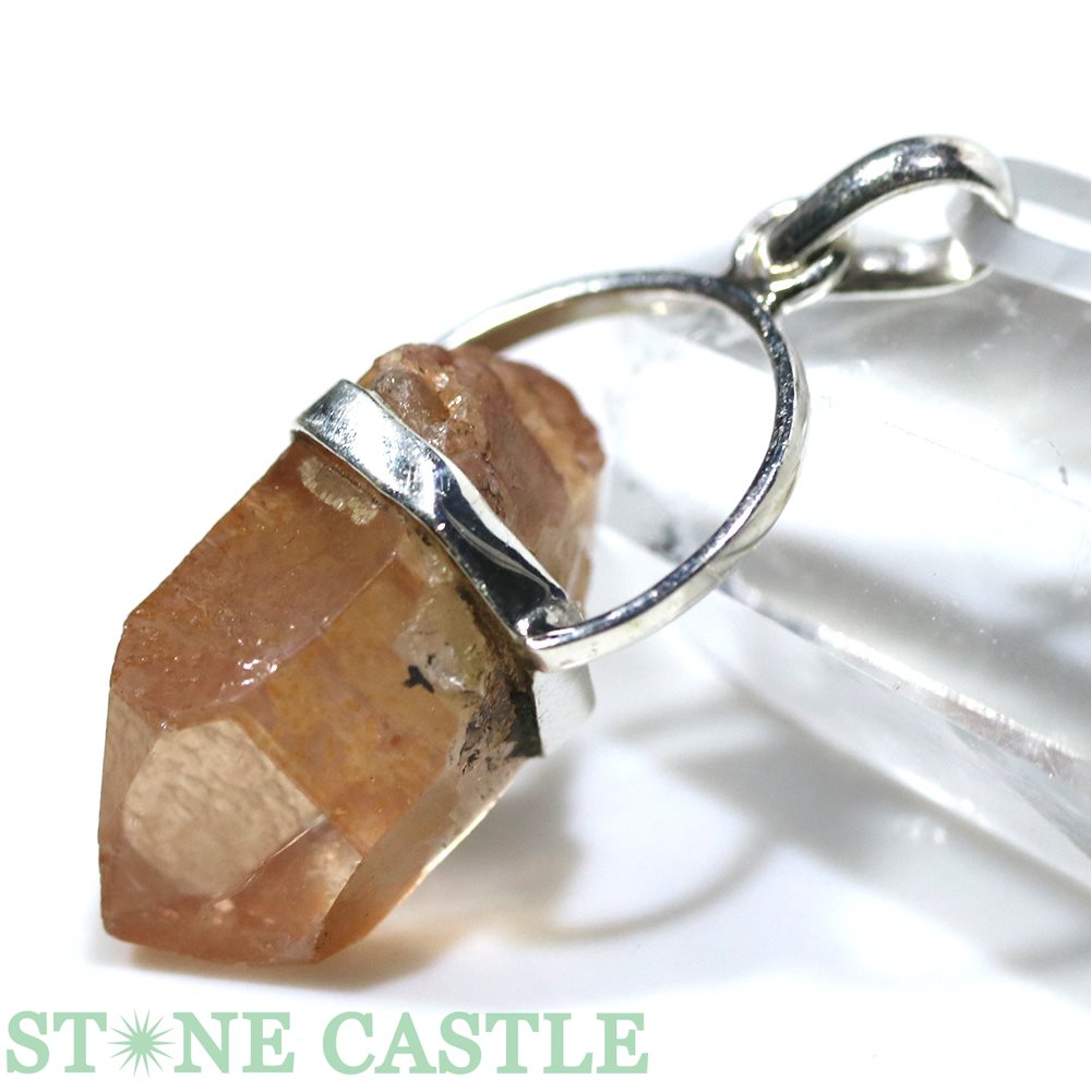 ☆一点物☆【ペンダント】タンジェリンクォーツ ポイント No.04【パワーストーン 天然石 アクセサリー レディース メンズ】