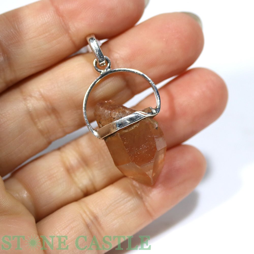 ☆一点物☆【ペンダント】タンジェリンクォーツ ポイント No.04【パワーストーン 天然石 アクセサリー レディース メンズ】