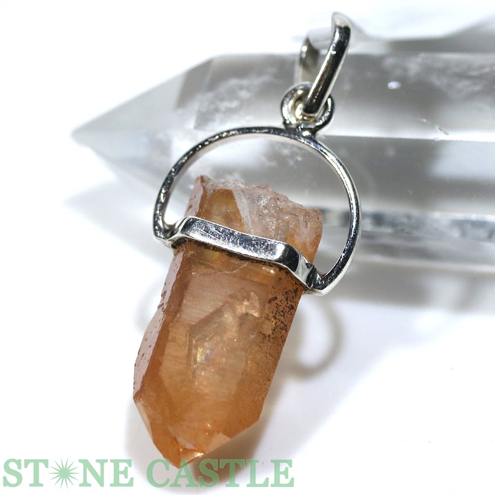 ★楽天スーパーセール★☆一点物☆【ペンダント】タンジェリンクォーツ ポイント No.05【パワーストーン 天..