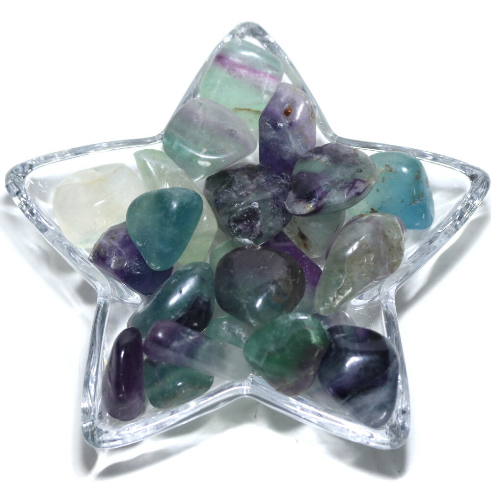 【置き石】タンブル型 (小) フローライト 200g【パワーストーン 天然石 アクセサリー レディース メンズ】