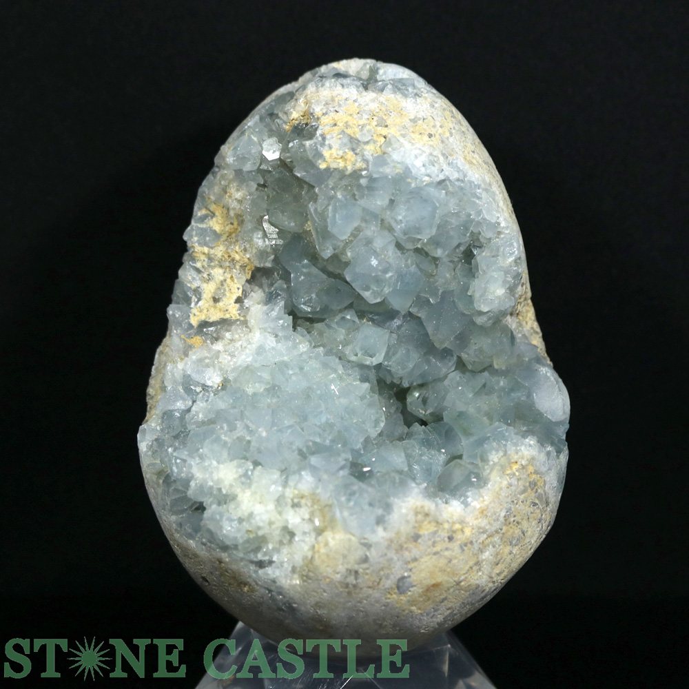 ☆一点物☆【原石】セレスタイト (EX) たまご型 No.75【パワーストーン 天然石 アクセサリー レディース メンズ】