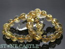 ☆高品質☆【ブレスレット】極太タイチンルチルクォーツ (6A) (約15〜15.5mm) (ケース付) 【パワーストーン 天然石 アクセサリー レディース メン...