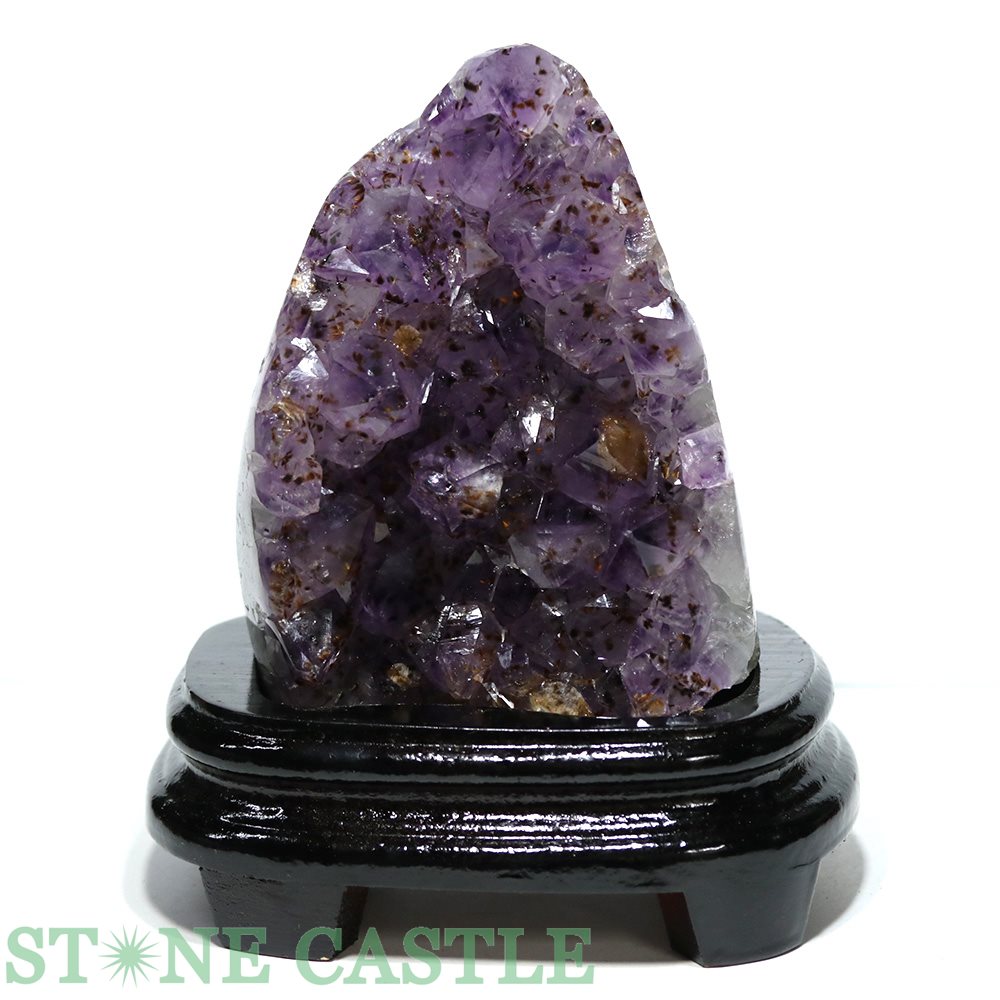 ☆一点物☆【原石】ロマネサイトインアメジスト クラスター (台付) No.06※DM便・ネコポス不可※【パワーストーン 天然石 アクセサリー レディース メンズ...