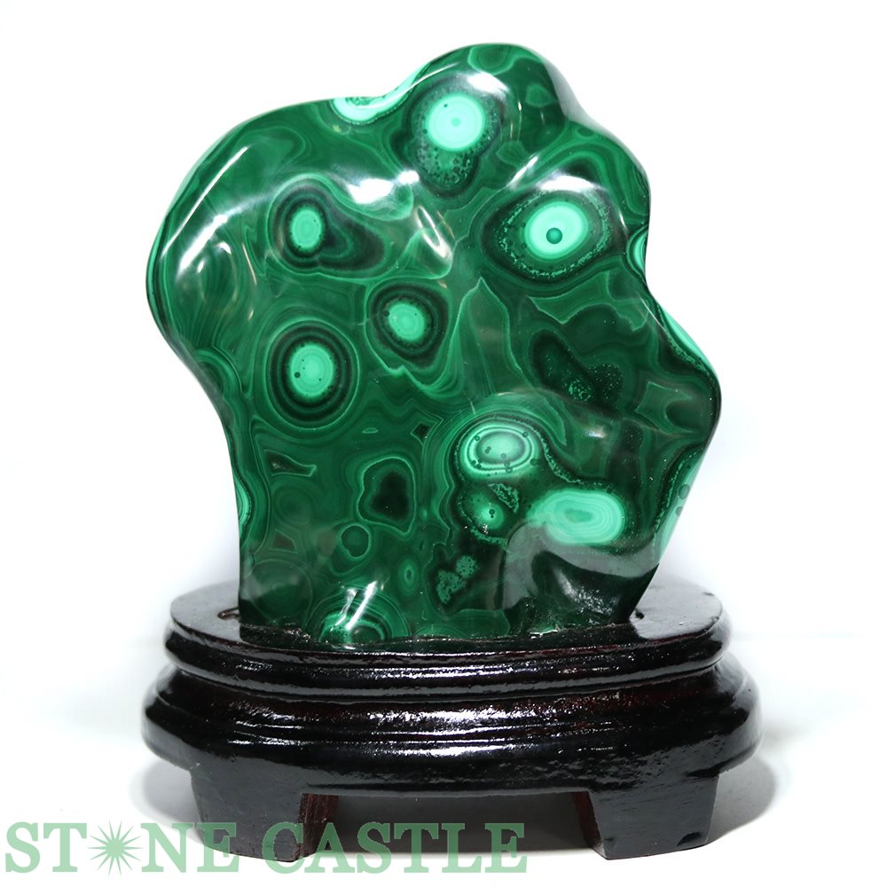 ★楽天スーパーセール★☆一点物☆【原石】マラカイト (台付) No.55※DM便・ネコポス不可※【パワーストーン 天然石 アクセサリー レディース メンズ】