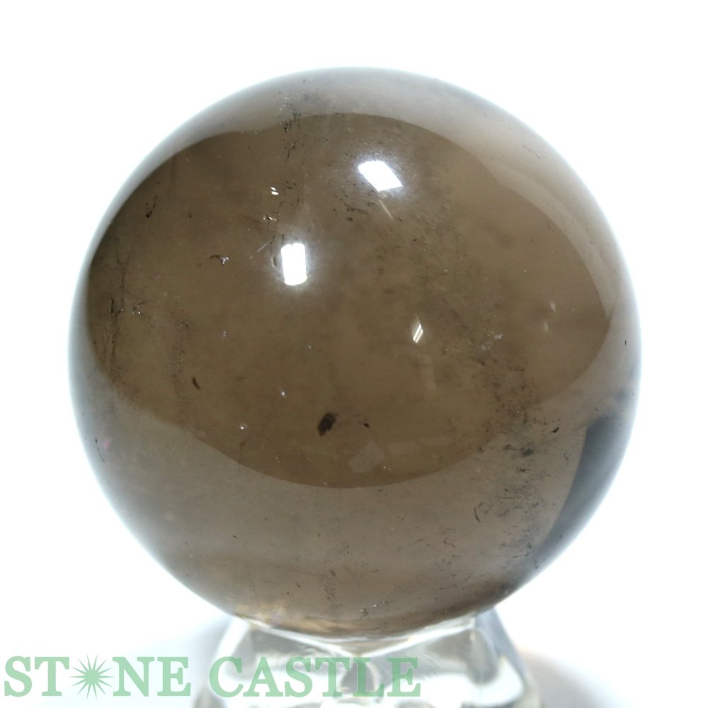 ☆一点物☆【置き石】丸玉 スモーキークォーツ (EX) 約54mm No.02【パワーストーン 天然石 アクセサリー レディース メンズ】