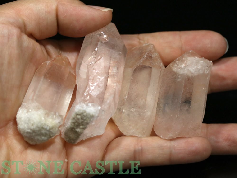 ☆一点物☆【原石】タンジェリンレムリアンクォーツ ポイント原石 (4個セット) No.89【パワーストーン 天然石 アクセサリー レディース メンズ】