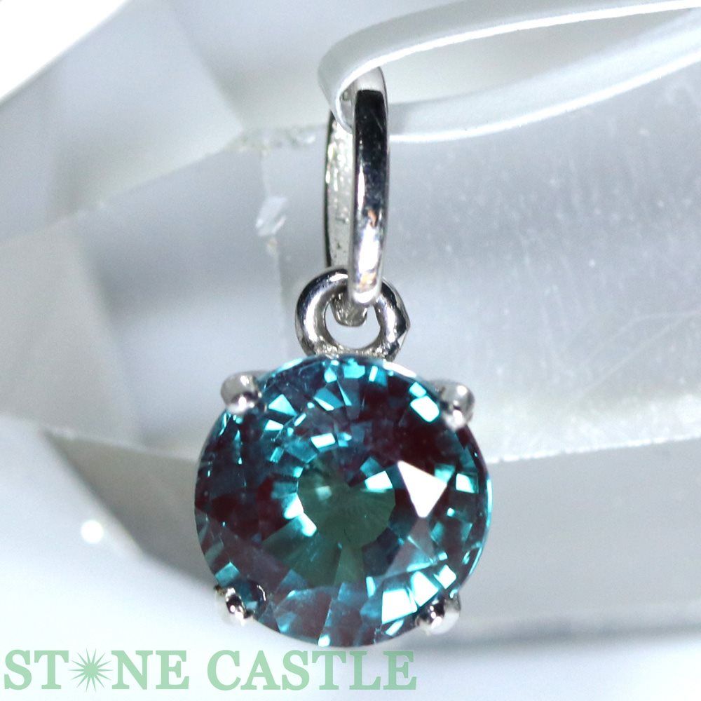 ★楽天スーパーセール★☆一点物☆【ペンダント】アレキサンドライト (ブリリアントカット) (18K) 丸型 6mm No.05【パワーストーン 天然石 アクセサ...