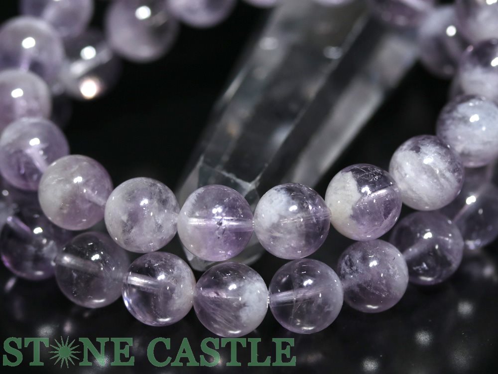 ☆高品質☆【ブレスレット】アメジストラビットヘアルチルファントム (3A) (約9.5～10mm)【パワーストーン 天然石 アクセサリー レディース メンズ】