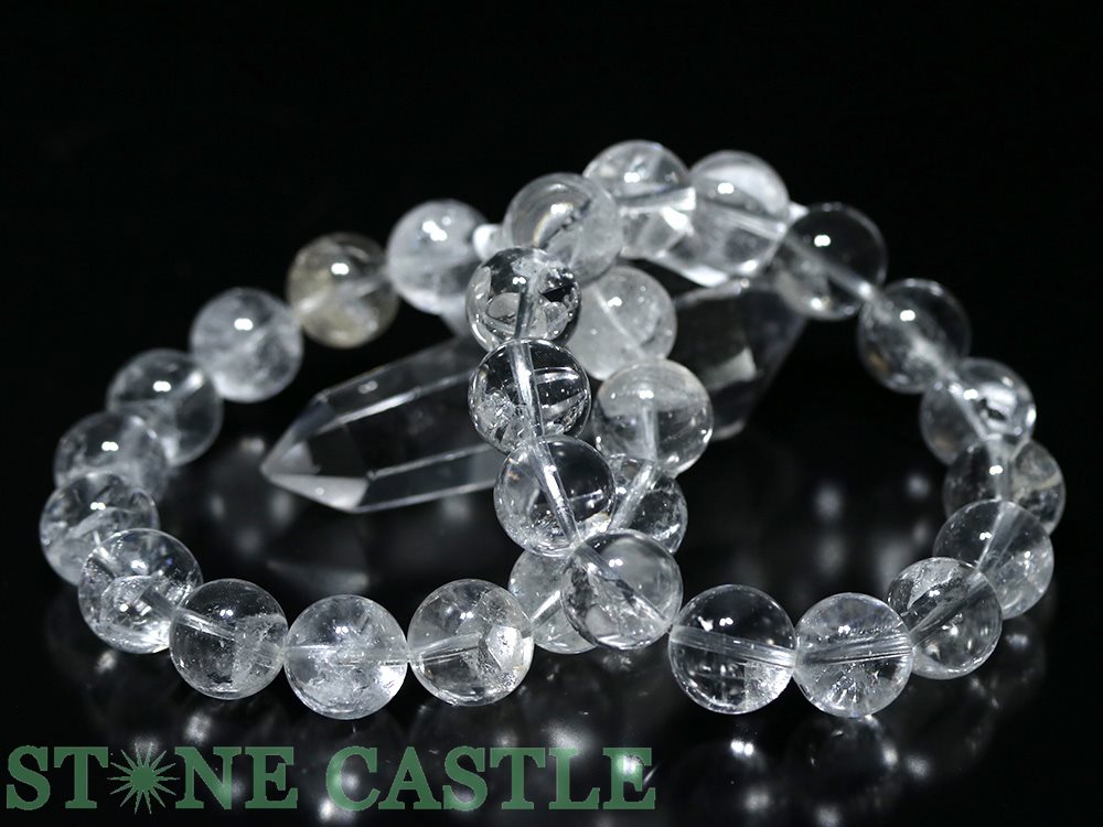 ★楽天スーパーセール★☆高品質☆【ブレスレット】アイリスクォーツインクォーツ (貫入水晶) (3A) (約15〜15.5mm) (ケース付)【パワーストーン 天...