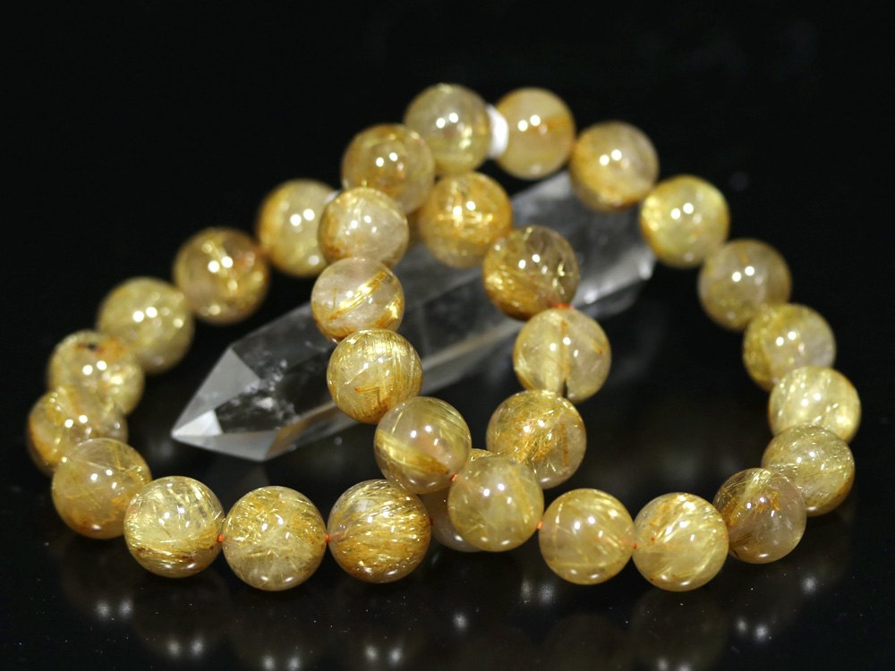★楽天スーパーセール★☆高品質☆【ブレスレット】ゴールデンルチルクォーツ (4A) (約13〜13.5mm) (ケース付)【パワーストーン 天然石 アクセサリー...