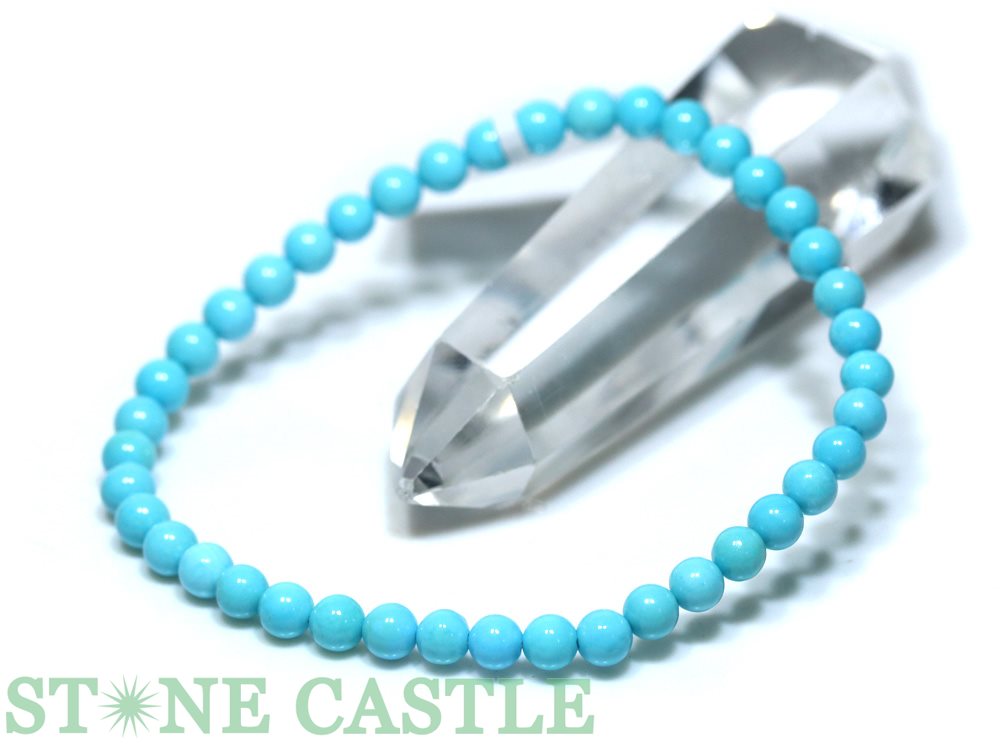 ★楽天スーパーセール★☆一点物☆【ブレスレット】スリーピングビューティーターコイズ No.03 (約4.5〜5mm) (ケース付)【パワーストーン 天然石 アク...