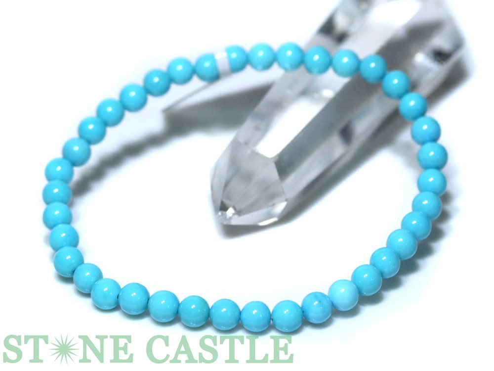 ★楽天スーパーセール★☆一点物☆【ブレスレット】スリーピングビューティーターコイズ No.09 (約5〜5.5mm) (ケース付)【パワーストーン 天然石 アク...