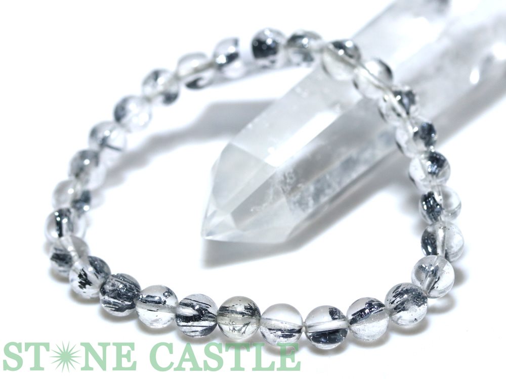 ☆一点物☆【ブレスレット】スティブナイト (輝安鉱) (7A) No.19 (約6.5〜7mm) (ケース付)【パワーストーン 天然石 アクセサリー レディース...