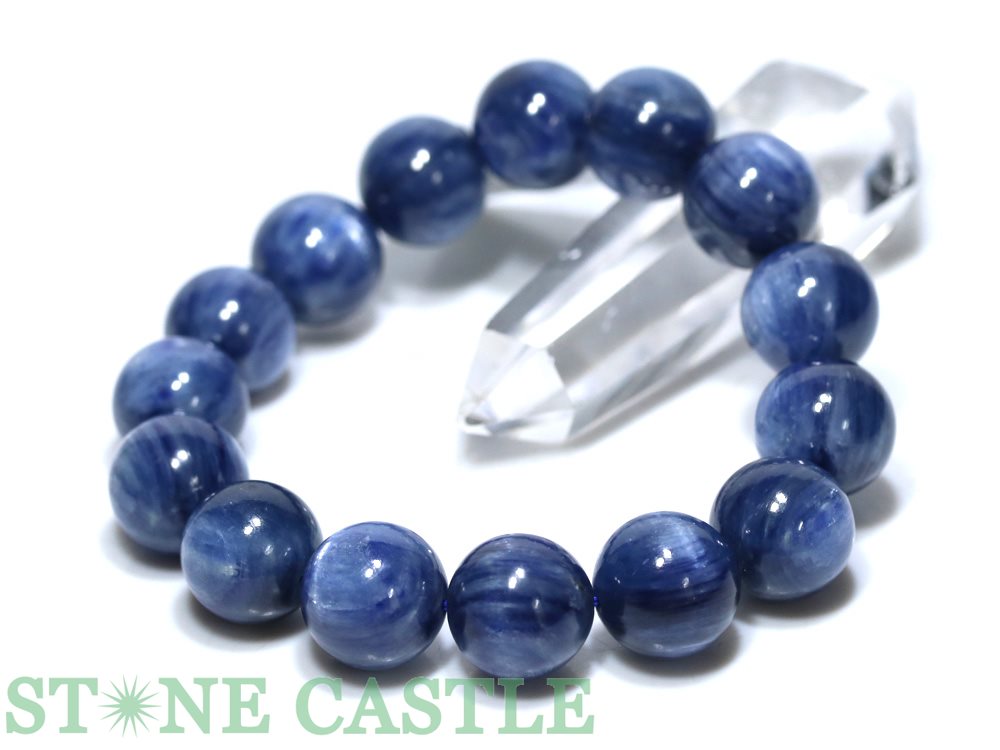 ☆一点物☆【ブレスレット】カイヤナイト (3A) (タンザニア産) No.01 (約14.5〜15mm) (ケース付)【パワーストーン 天然石 アクセサリー レ...