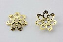 【パーツ】ビーズキャップ 花型タイプ2(金色) 8mm (10個入り) 【パワーストーン 天然石 アクセサリー】