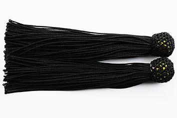 【念珠】フサ(2本セット) 黒 【パワーストーン 天然石 アクセサリー】