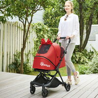 【コムペット公認】competリココンパクト(カラー)レッドネイビー|ペットカートペットキャリーカート犬猫多頭小型犬中型犬|折りたたみ分離取り外し