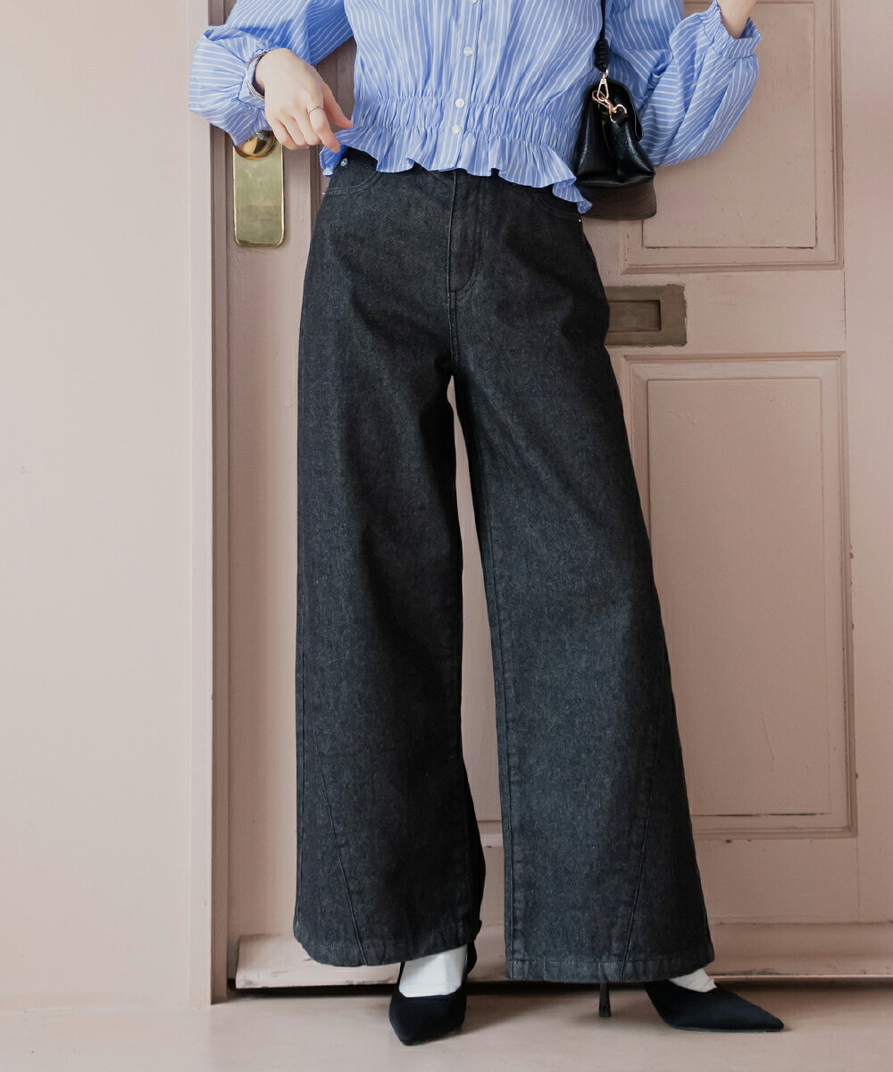 小さいサイズ　サイドVラインジャストウエストパンツ　低身長さん・小柄女性 レデ...