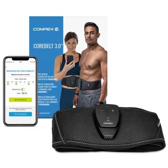 Compex Corebelt 3.0 筋肉刺激ベルト アプリ内コーチング付き モバイル接続 アプリ制御