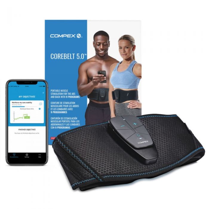 Compex CoreBelt 5.0 腹部および腰部用のワイヤレス筋肉刺激ベルト 最高級のコアベルト