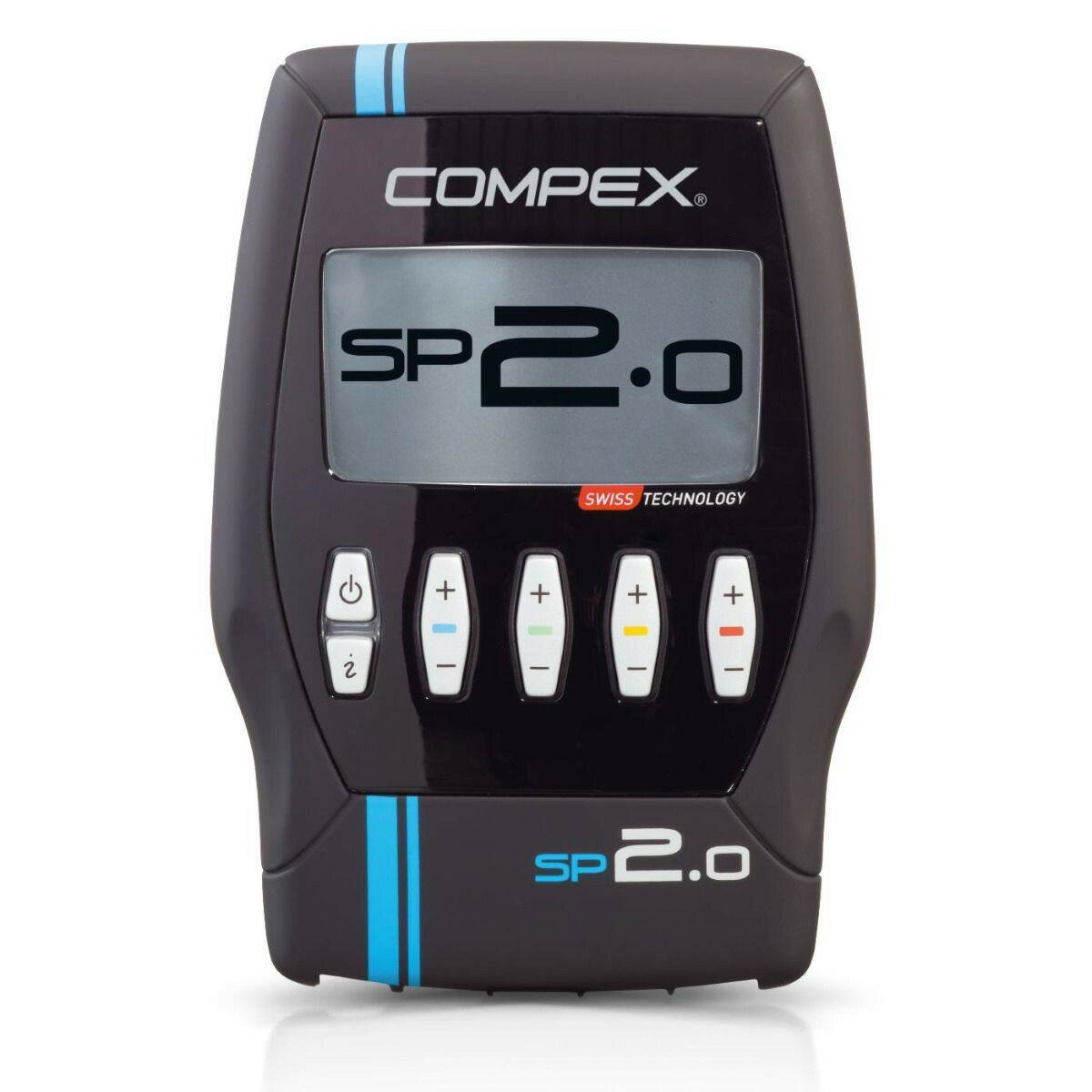 COMPEX SP 2.0 筋肉の強化、ボディメイク、リラグゼーション、早期回復の促進 基本的な筋刺激機能とMIテクノロジーを搭載したSP 2.0は、週に1～2回活動するアスリートにとって理想的なパートナーです。 MI -カスタマイズされた刺激&nbsp; 各ユーザーの筋肉の状態に対応 ユニークなMI（マッスルインテリジェンス）テクノロジーを搭載したCompex電気刺激装置は、各ユーザーの筋肉の状態に合わせて最大限に効果的な刺激を与え、より高い快適性と優れたパフォーマンスを実現します。 MI-SCANは筋肉をスキャンし、各人の筋肉の状態に合わせて刺激装置のパラメーターを自動的に調整します。 COMPEX SPシリーズとFITシリーズの比較&nbsp; 材質(material): プラスチック、金属 重量(weight): 3KG サイズ(size):50CM x 30CM x 20CM 注意事項 ・当店でご購入された商品は、原則として、「個人輸入」としての取り扱いになり、全てフランスからお客様のもとへ直送されます。 ・個人輸入される商品は、全てご注文者自身の「個人使用・個人消費」が前提となりますので、ご注文された商品を第三者へ譲渡・転売することは法律で禁止されております。 ・通関時に関税・輸入消費税が課税される可能性があります。課税額はご注文時には確定しておらず、通関時に確定しますので、商品の受け取り時に着払いでお支払いください。 詳細はこちらご確認下さい。 ＊色がある場合、モニターの発色の具合によって実際のものと色が異なる場合がある。 ・ 人によっては、電気刺激や導電性媒体（ジェル）により皮膚の炎症や過敏症を経験する場合があります。 通常、刺激は代替の導電性媒体または電極の配置を使用することで軽減できます。 ・ このデバイスは、製造元が使用を推奨するリード線、電極、付属品とともにのみ使用してください。 ・ 心臓疾患の疑いがある、または診断されているユーザーには注意が必要です。 PSEマーク：PSマーク種類 PSE 届出事業者名：BOAYANG ELECTRONICS CO. , LTD. 登録検査機関名：Japan Electrical Safety & Environment Technology Laboratories (JET)COMPEX SP2.0 有線筋刺激装置多言語対応