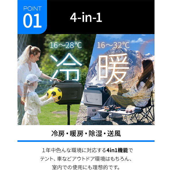 【CYBERTAKE S2 Pro】冷温風機 携帯式 冷房 暖房キ ャンプ用品 アウトレット 除湿 ...