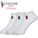 U.S.POLO ASSN レディース3Pソックス ポロ 靴下 0804 送料無料