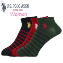 U.S.POLO ASSN レディース3Pソックス ポロ 靴下 0859 送料無料