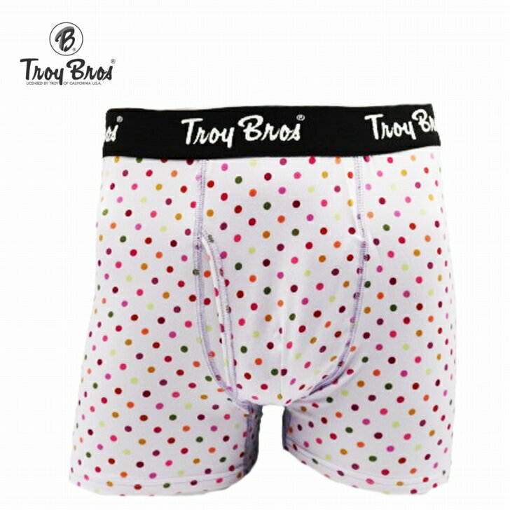 Troy Bros　メンズ　ボクサーパンツ　マルチドット　070グレー　下着　前開き Troy Bros トロイブロス..