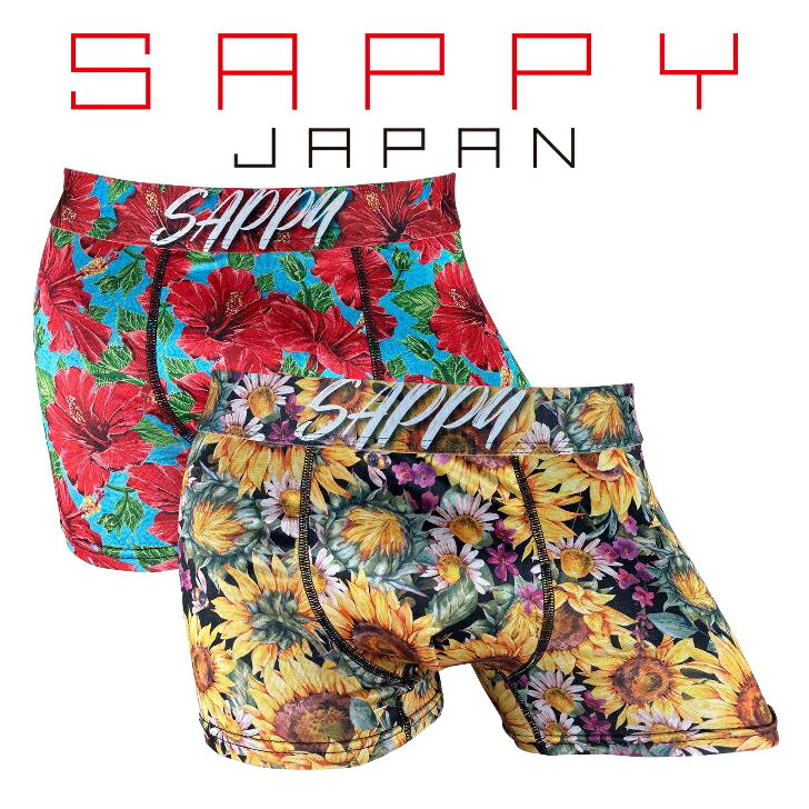 SAPPY D-572　花柄　2カラー　M　L　LL　サピー　前閉じ　メンズ　ボクサーパンツ