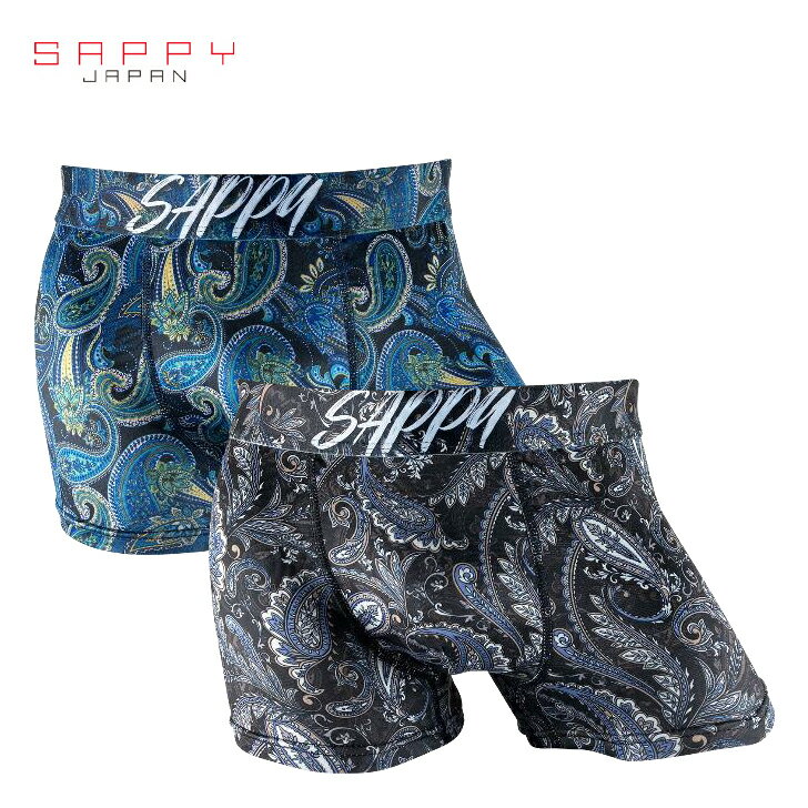 メンズ　ボクサーパンツ SAPPY　ペイズリー　2カラー　M　L　XL　サピー　前閉じ D586 　送料無料