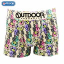 OUTDOOR メンズ ボクサーパンツ ロボットクマ 450ベージュ 下着 前閉じ 送料無料