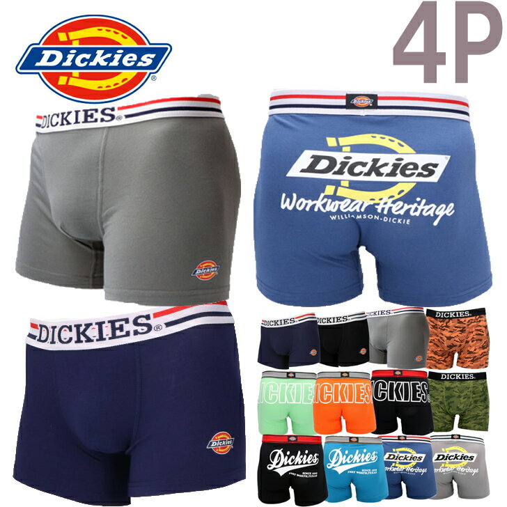 Dickies メンズ ボクサーパンツ 4枚組