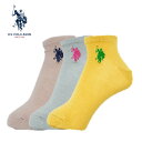 U.S.POLO ASSN レディース3Pソックス ポロ 靴下 B-006